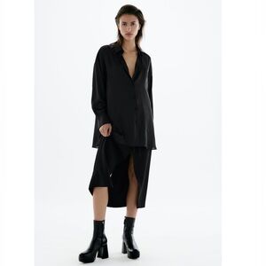 NWT Zara Oversized Satin Effect Shirt size S